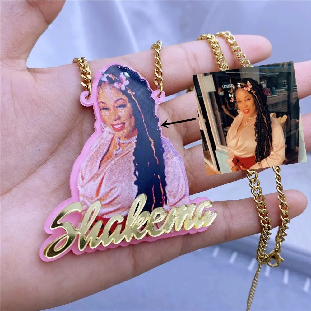 Custom Name Photo Necklace