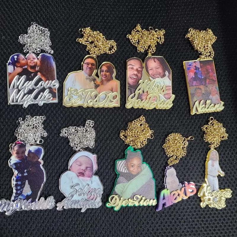 Custom Name Photo Necklace