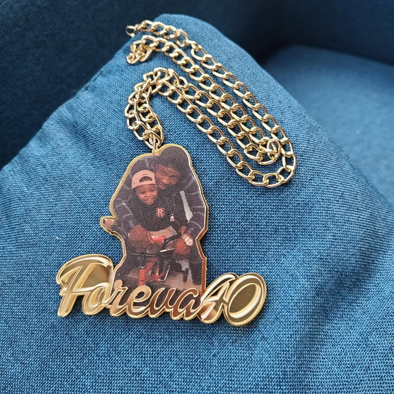 Custom Name Photo Necklace