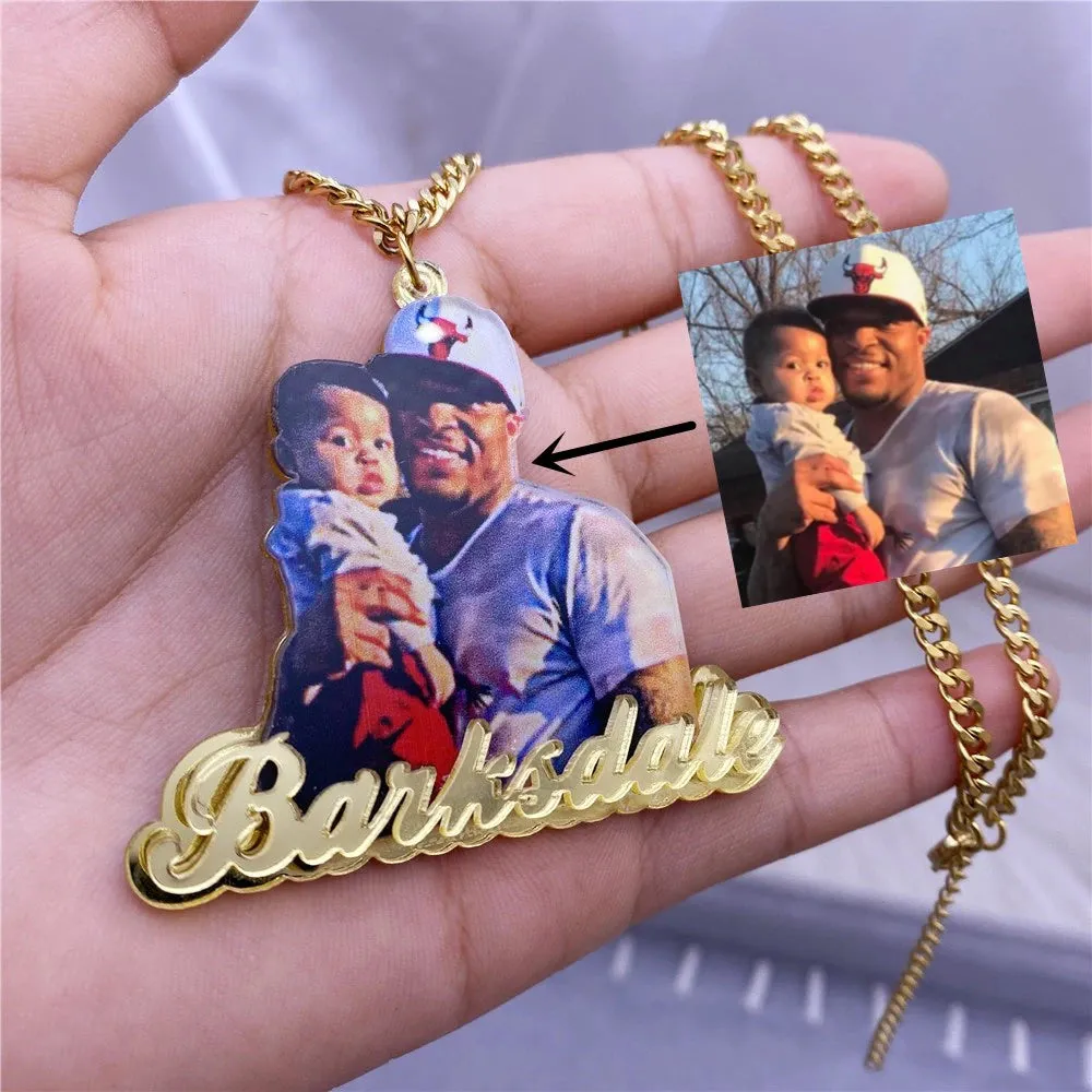 Custom Name Photo Necklace