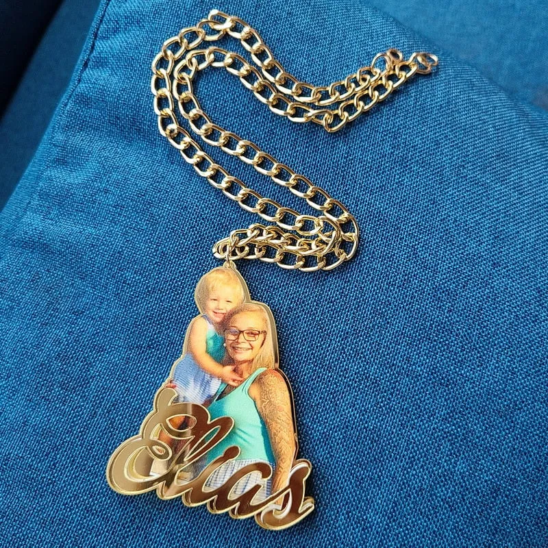 Custom Name Photo Necklace