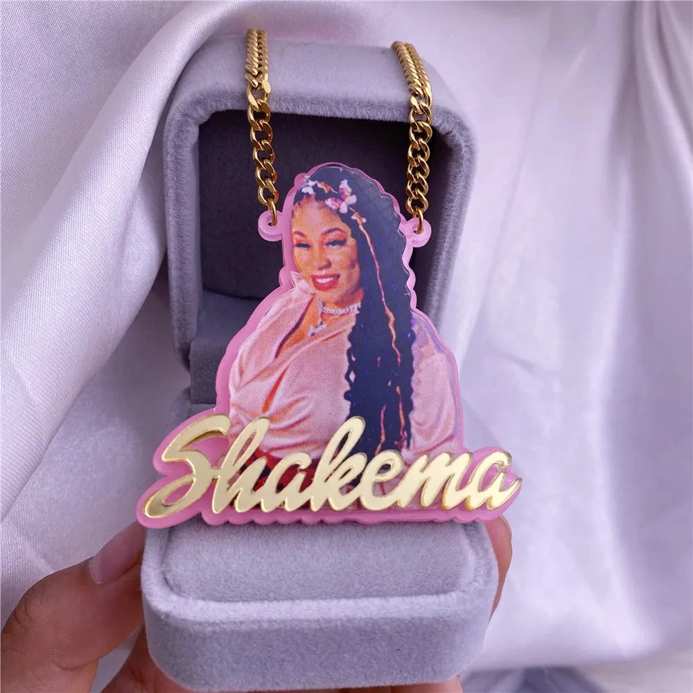 Custom Name Photo Necklace