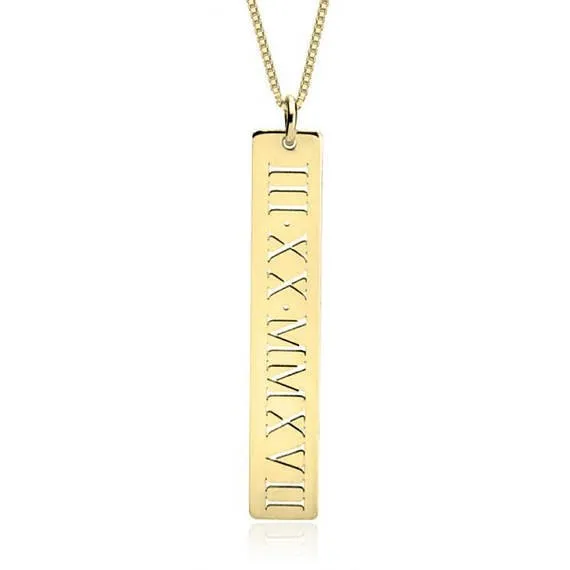 Cut Out Bar Necklace