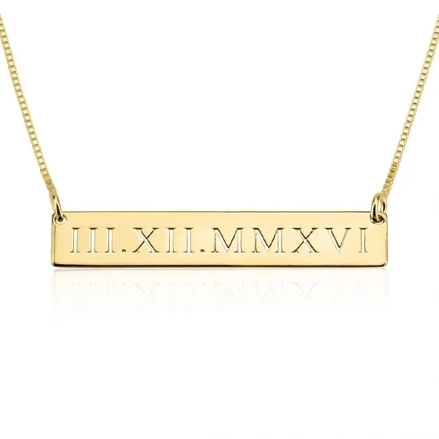 Cut Out Bar Necklace