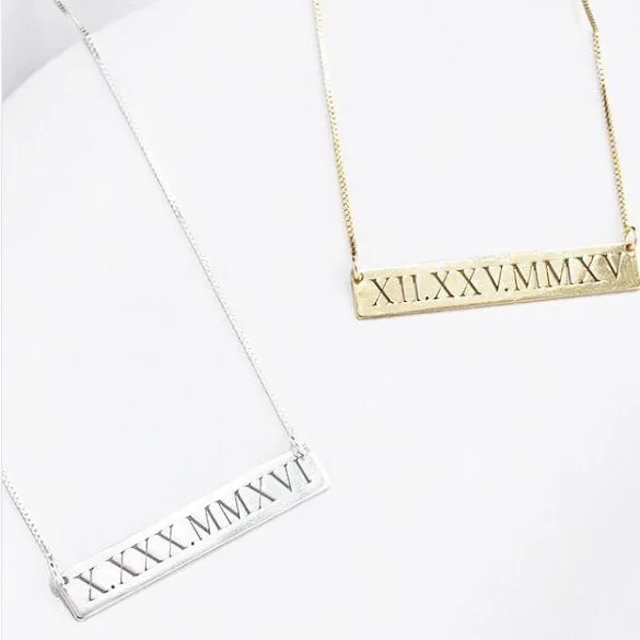 Cut Out Bar Necklace