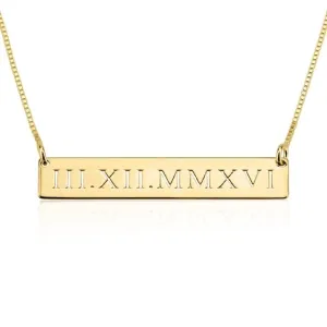 Cut Out Bar Necklace