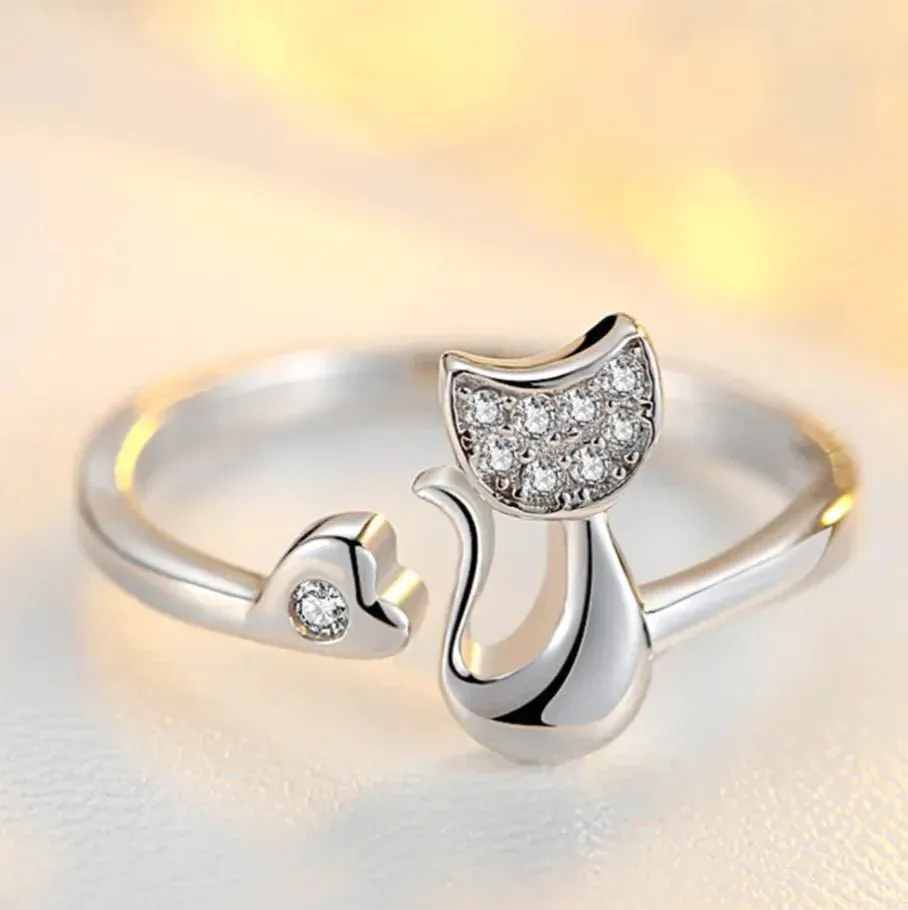 Cute Cat Ring Ring For Women Jewelry Party Jewelry