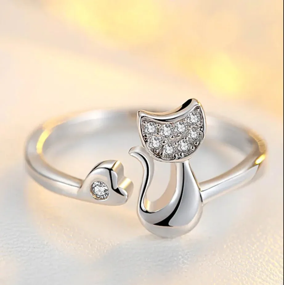 Cute Cat Ring Ring For Women Jewelry Party Jewelry