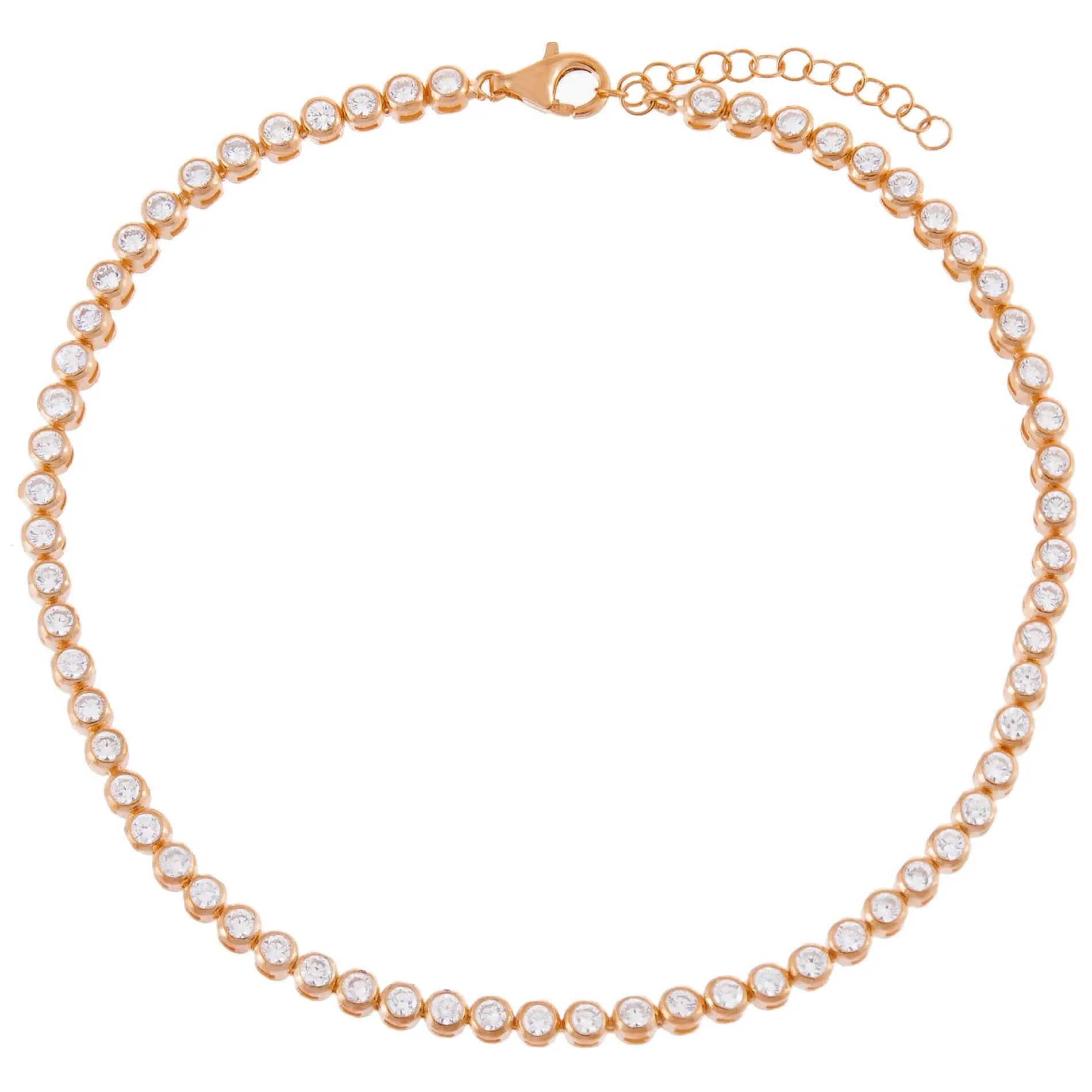 CZ Bezel Anklet