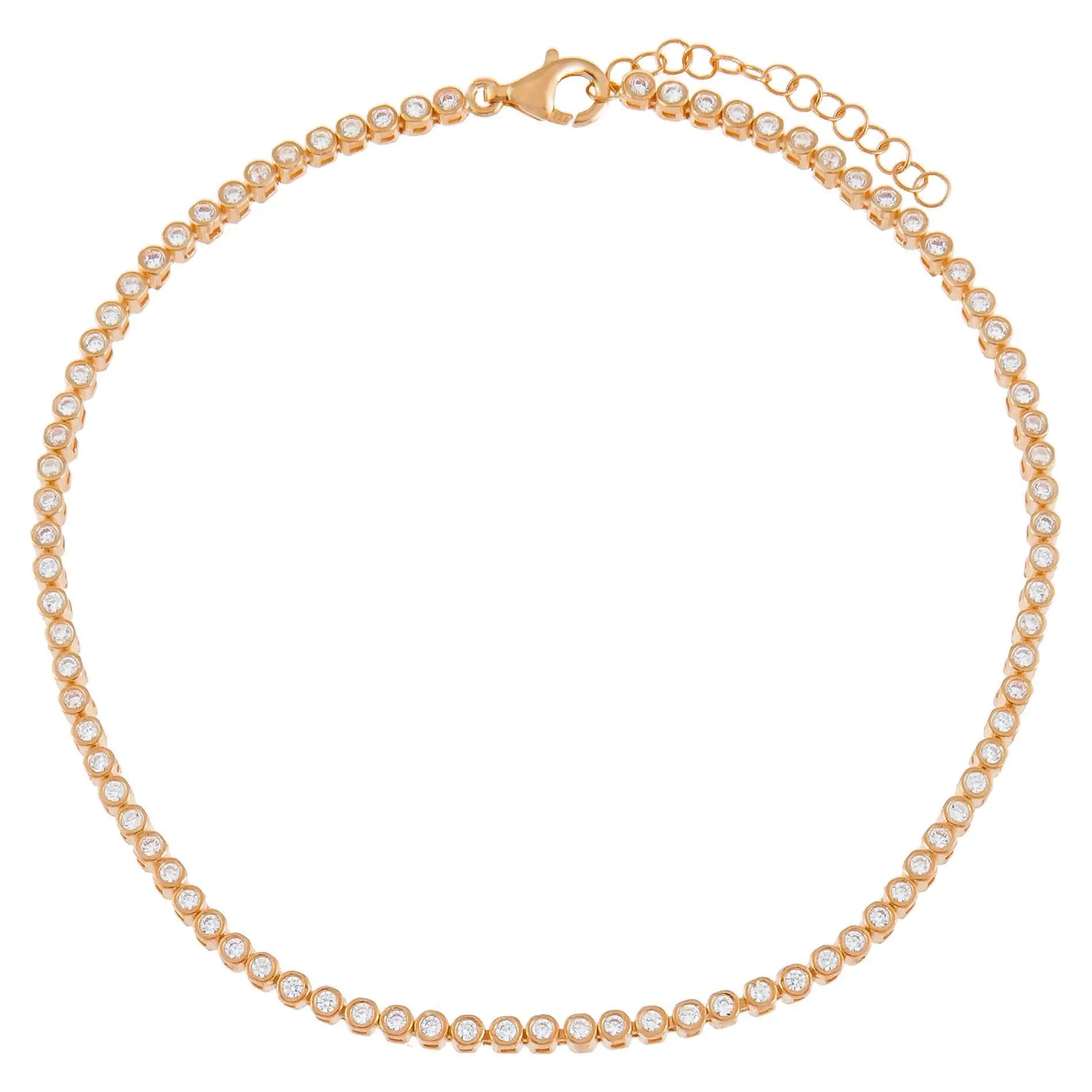 CZ Bezel Anklet