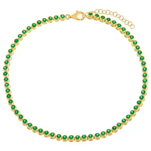 CZ Bezel Anklet