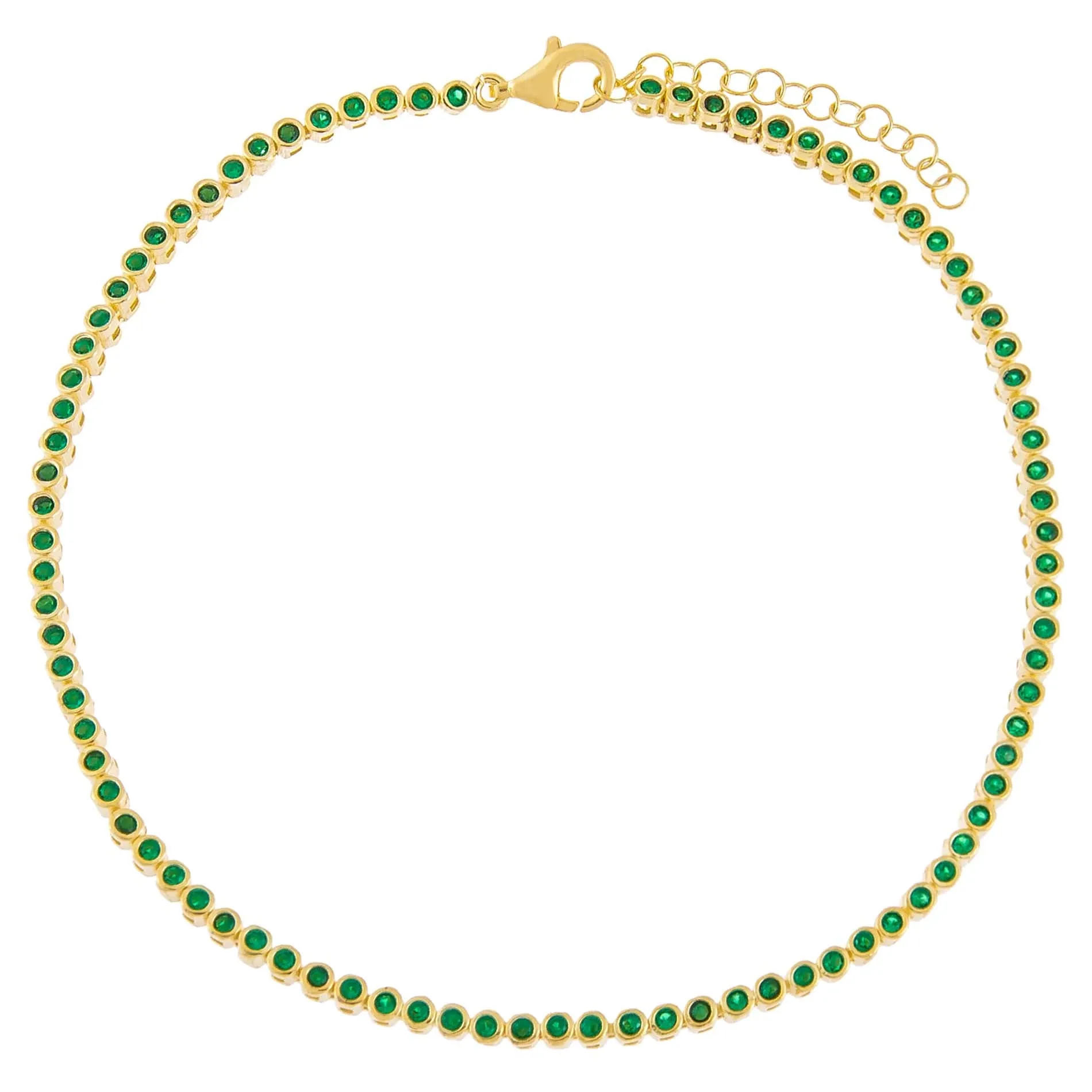 CZ Bezel Anklet