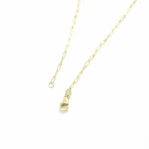 Dainty 14K Gold Paperclip Anklet