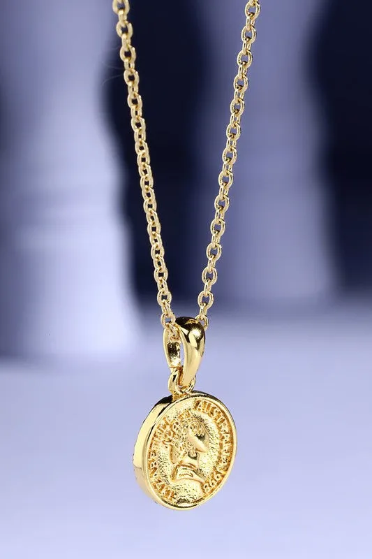 Dainty 18K Plated Coin Necklace