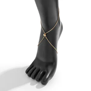 Dainty Adjustable Barefoot Sandal Foot Chain Anklet