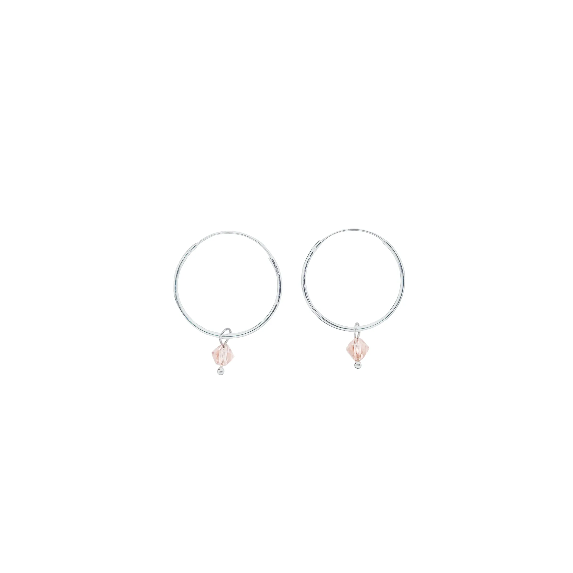Dainty Birthstone Hoop Earrings