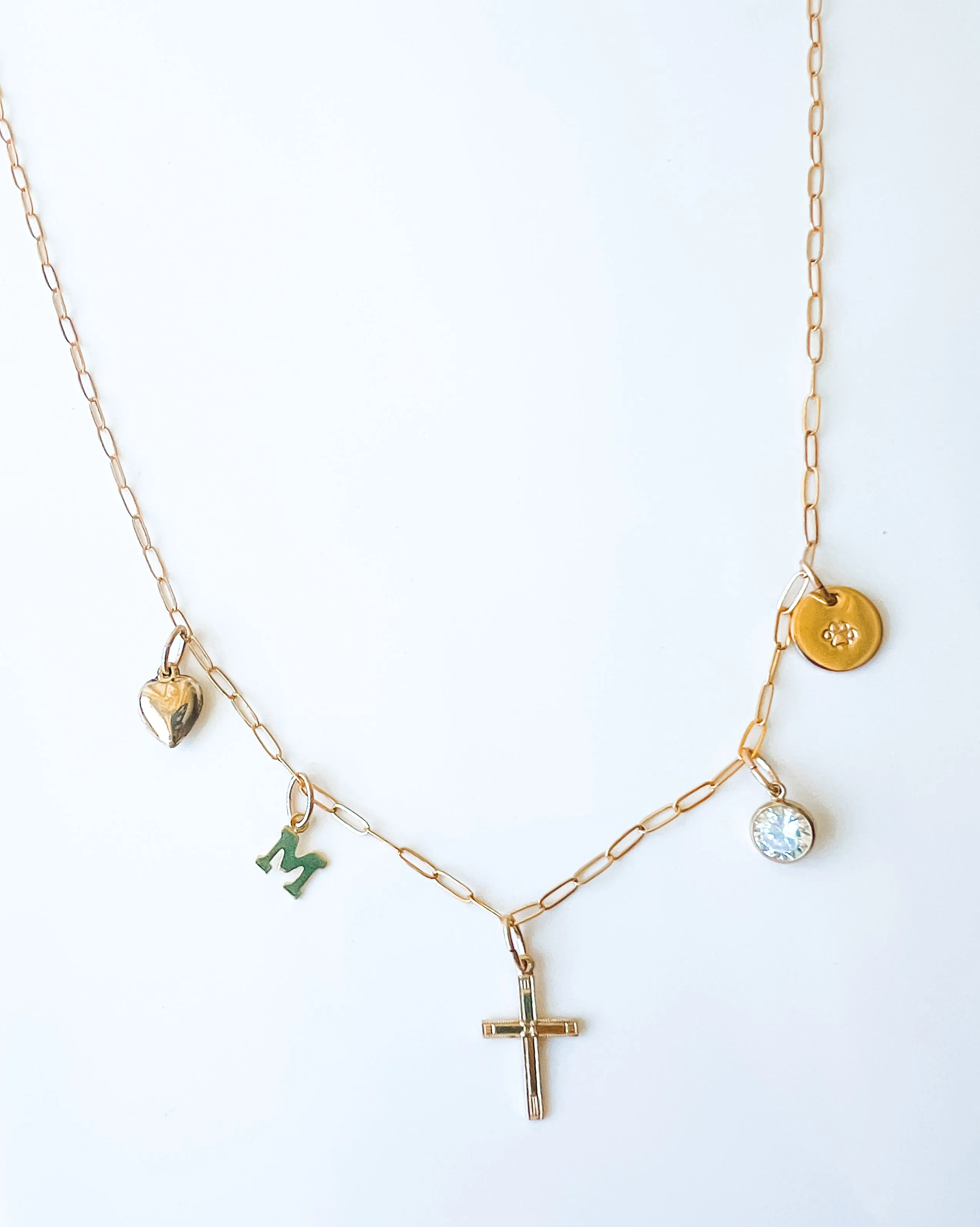 Dainty charm necklace