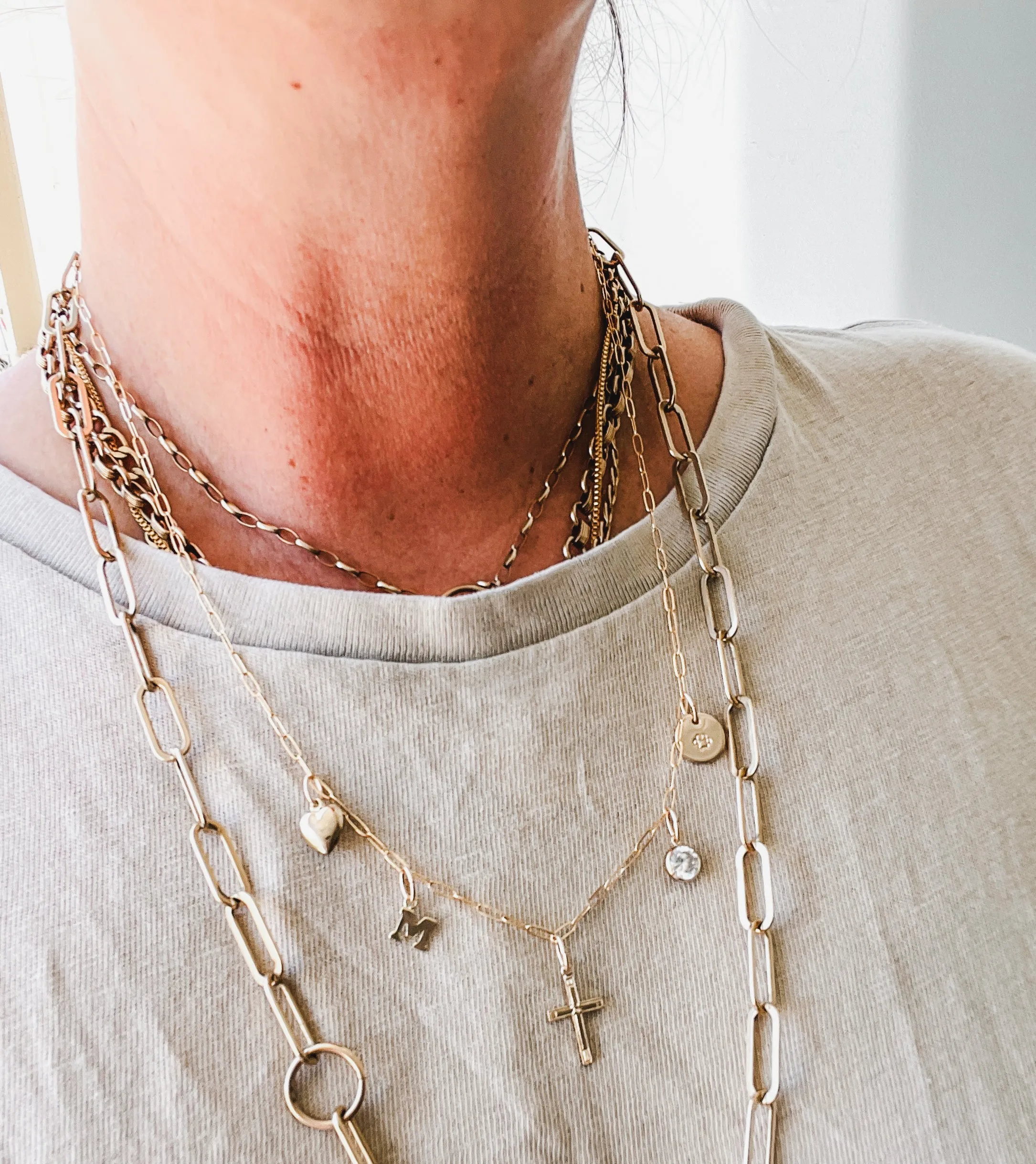 Dainty charm necklace