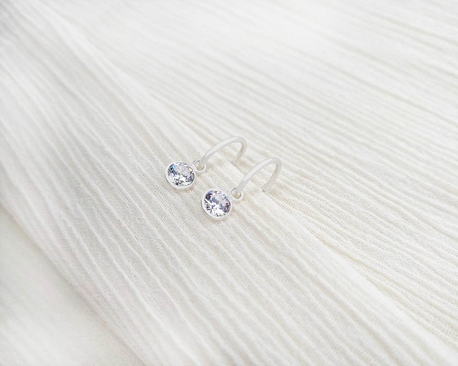 Dainty Dangle Huggie Hoop Earrings