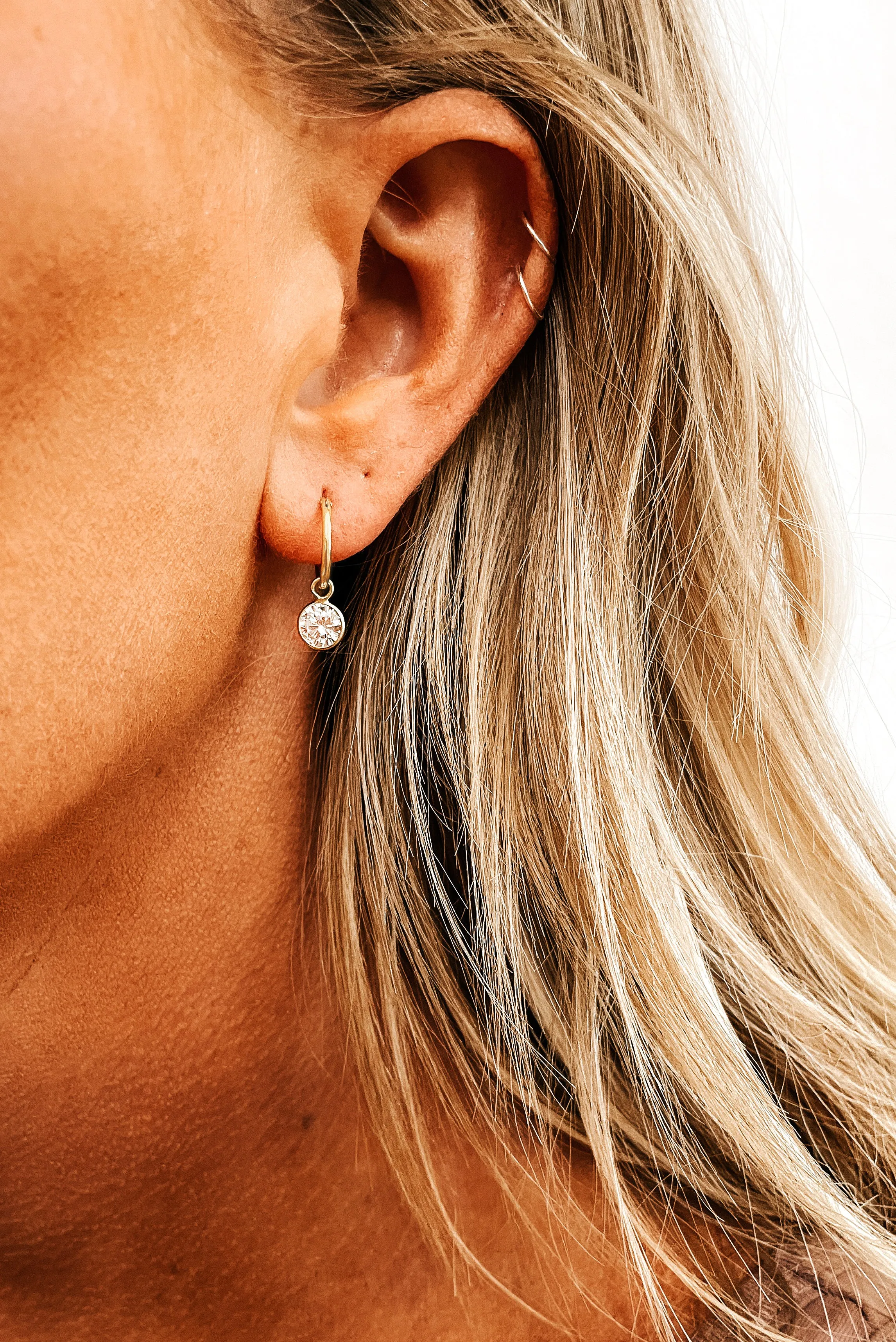 Dainty Dangle Huggie Hoop Earrings