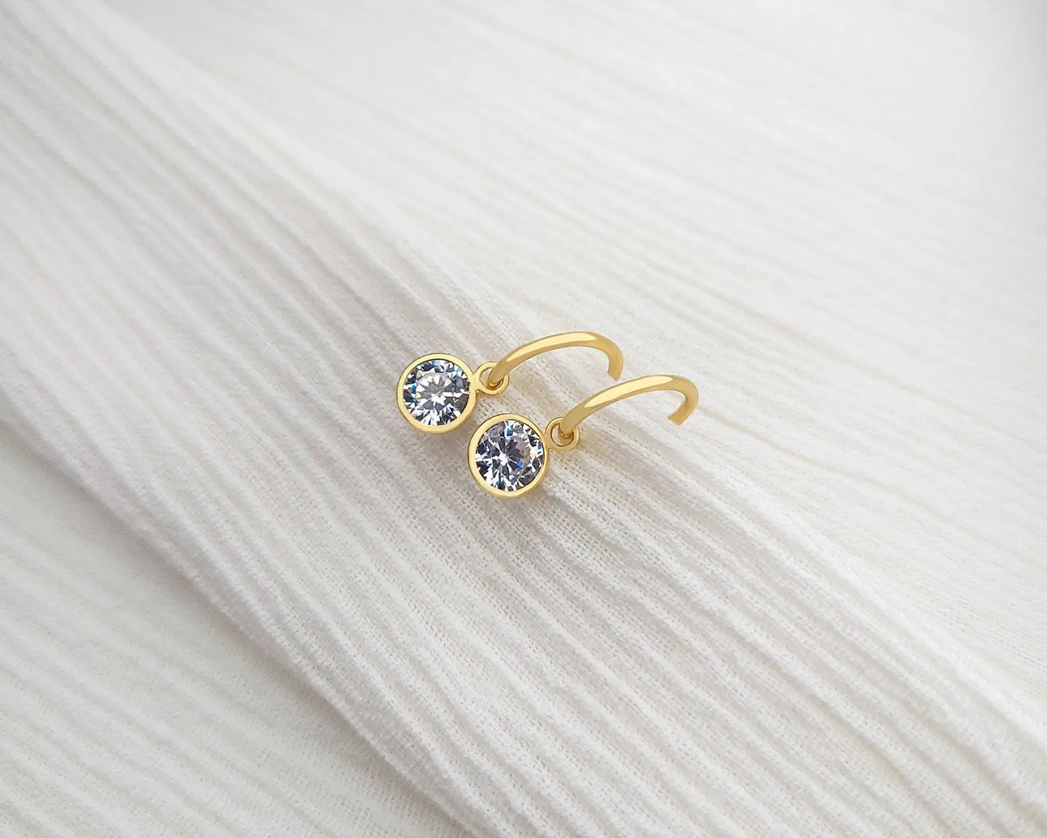 Dainty Dangle Huggie Hoop Earrings