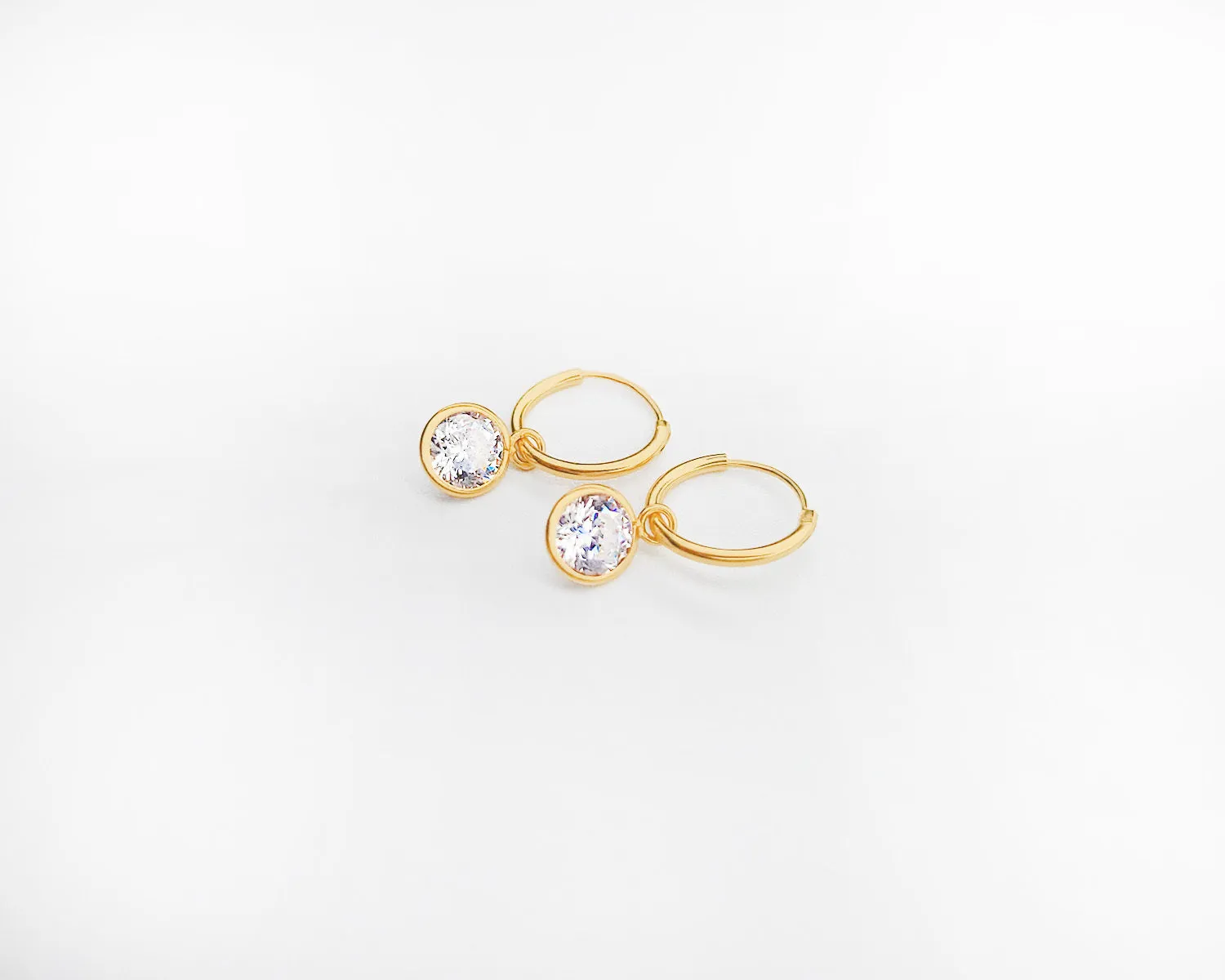 Dainty Dangle Huggie Hoop Earrings