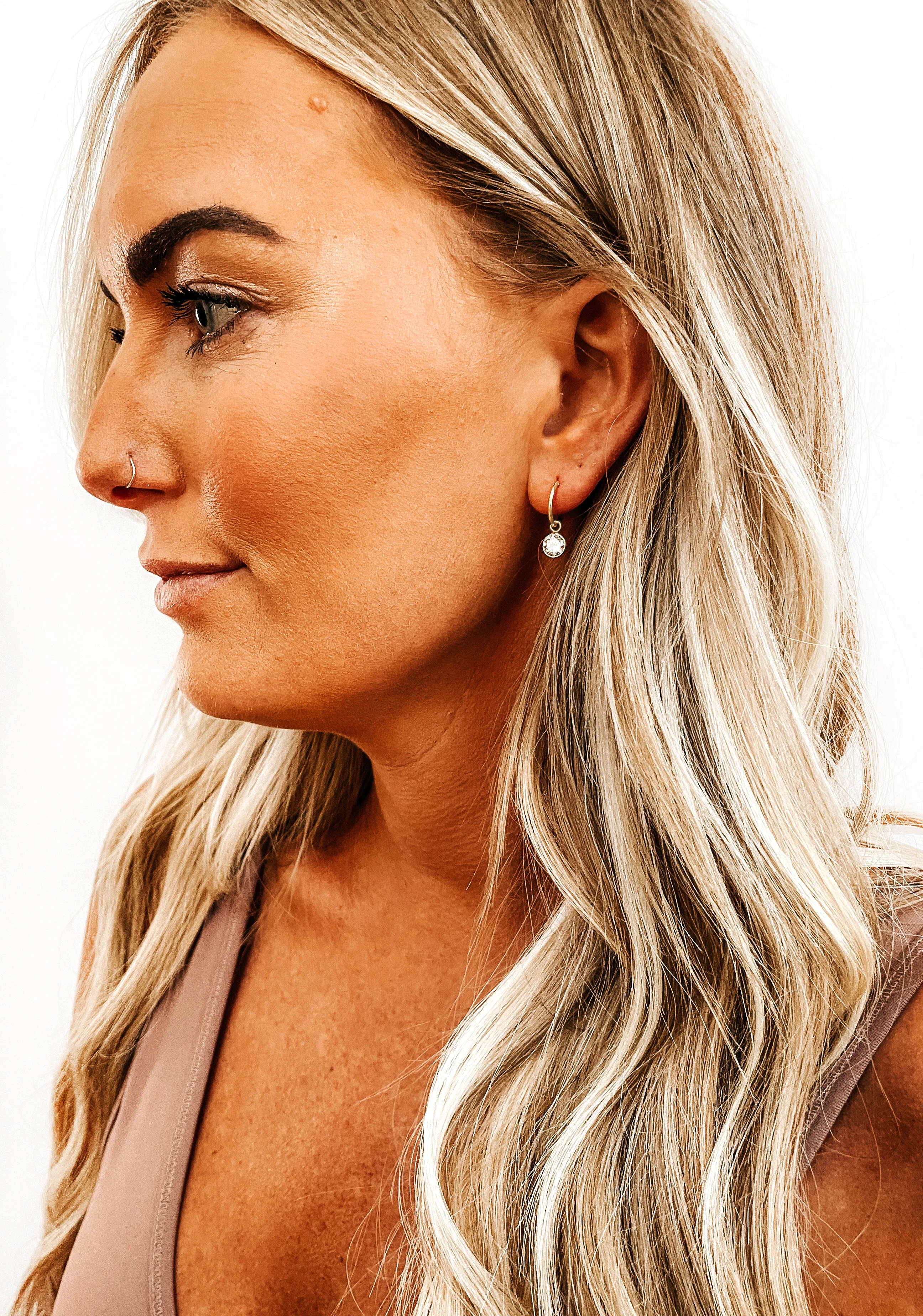 Dainty Dangle Huggie Hoop Earrings