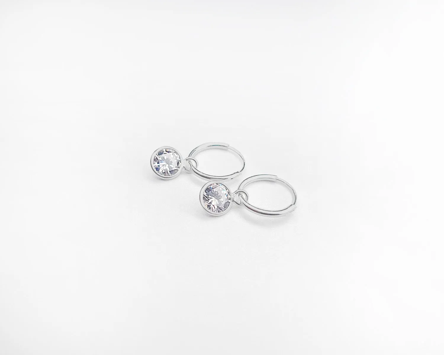 Dainty Dangle Huggie Hoop Earrings