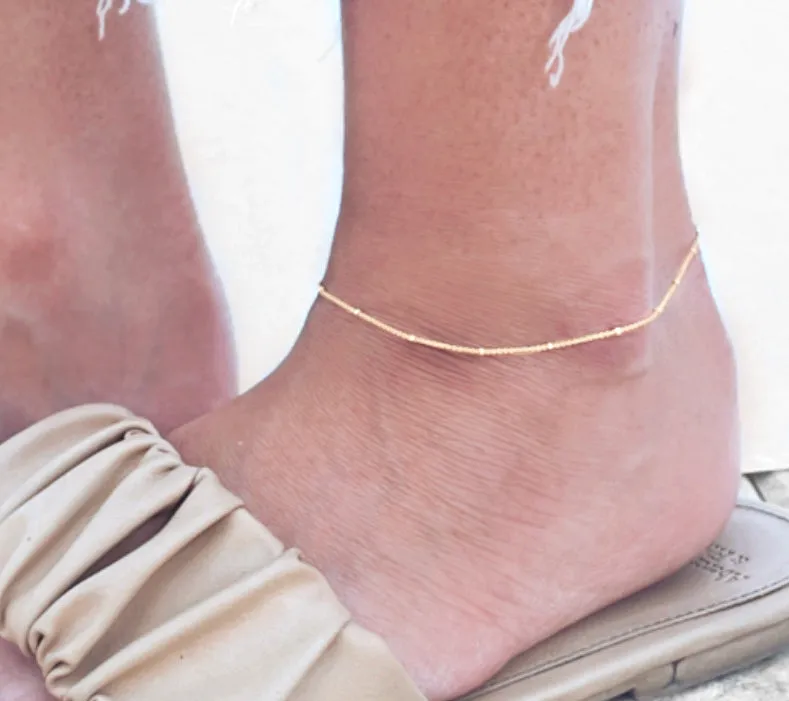 Dainty Satellite Chain Anklet