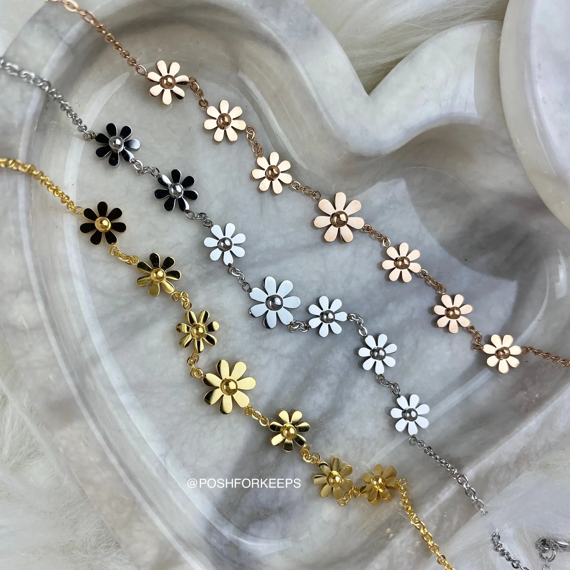 DAISY FLOWER ANKLET