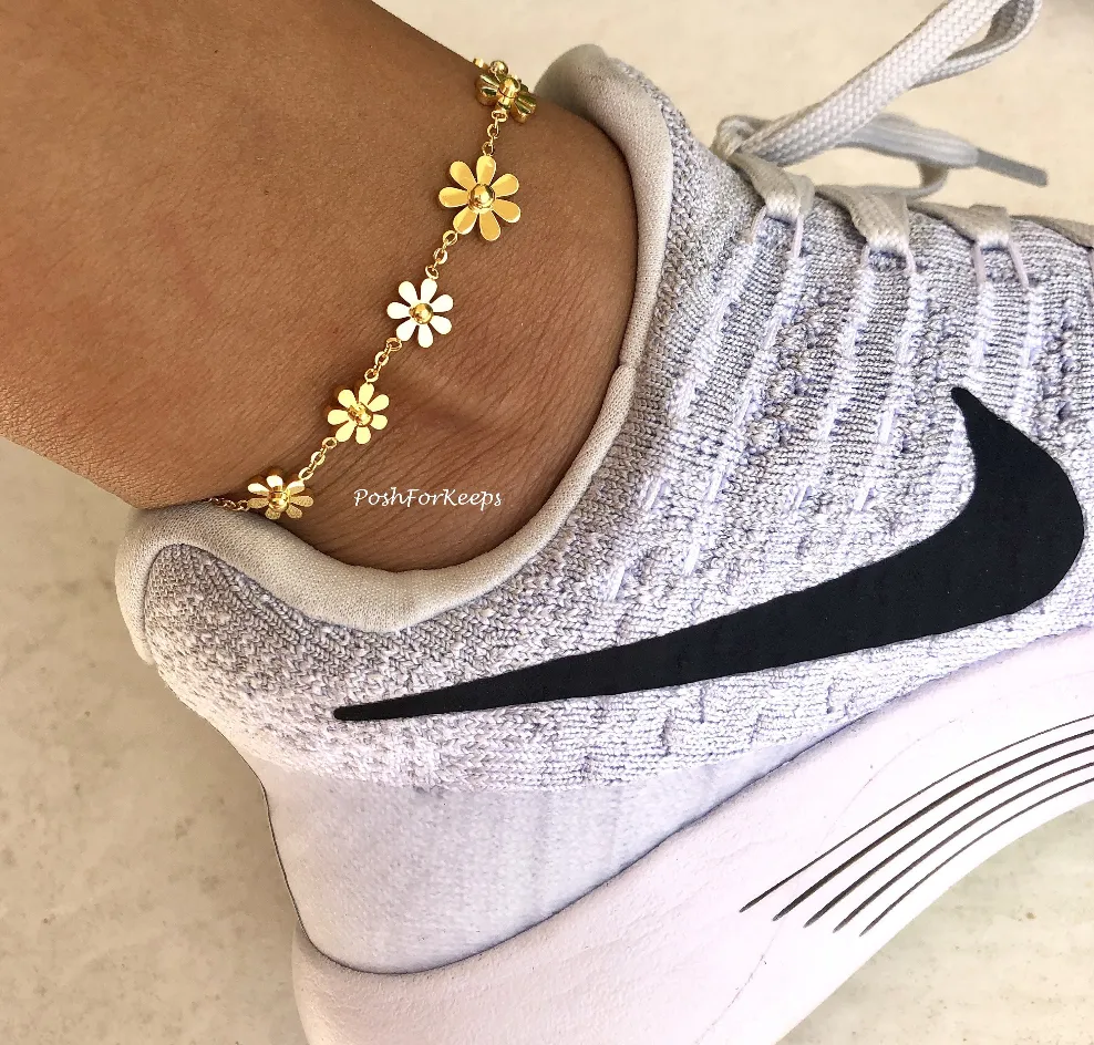 DAISY FLOWER ANKLET