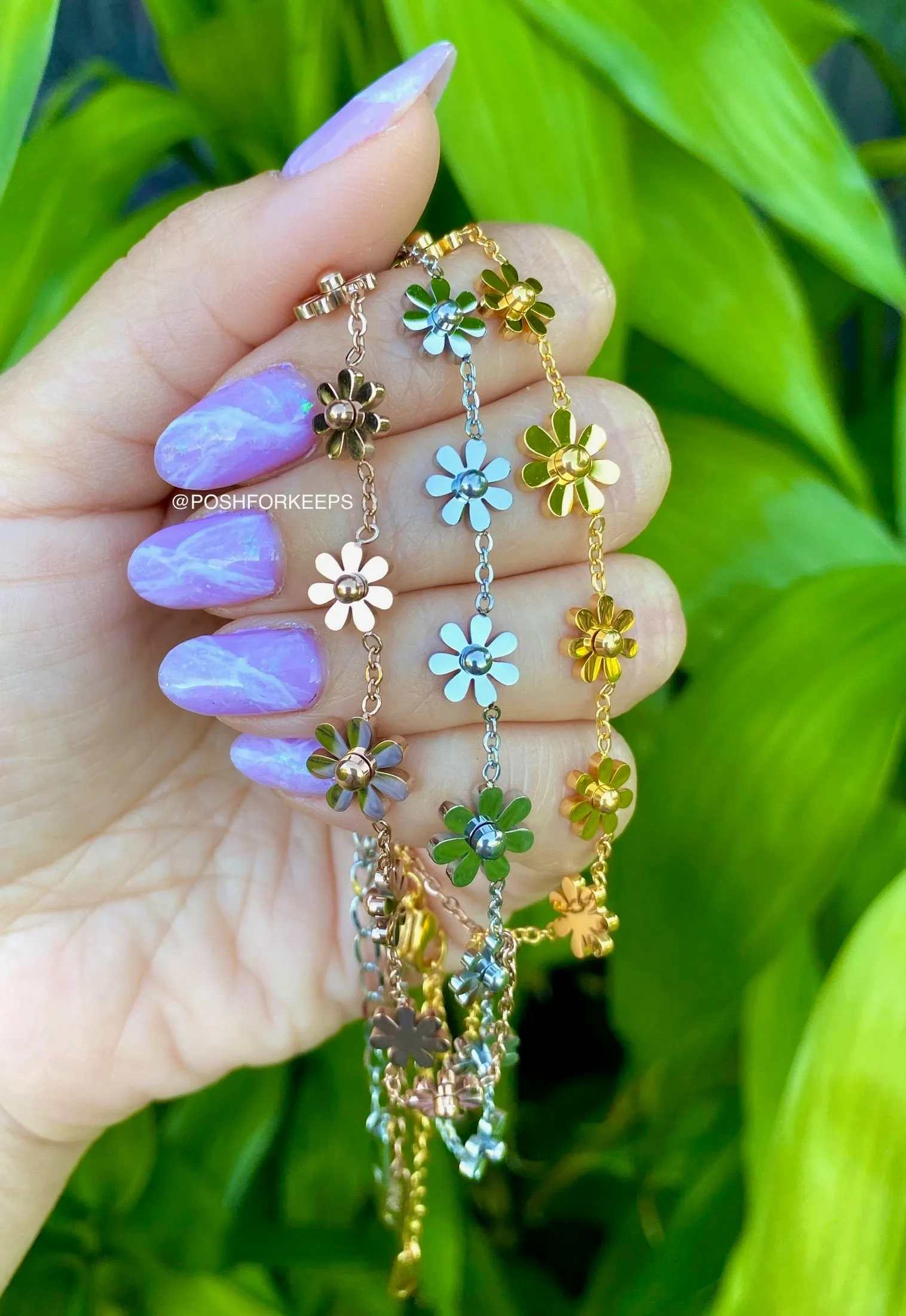DAISY FLOWER ANKLET