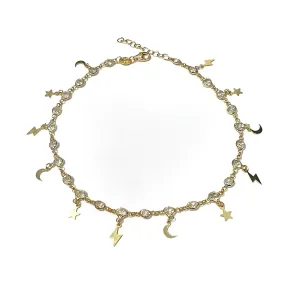 DBY Star & Moon Anklet