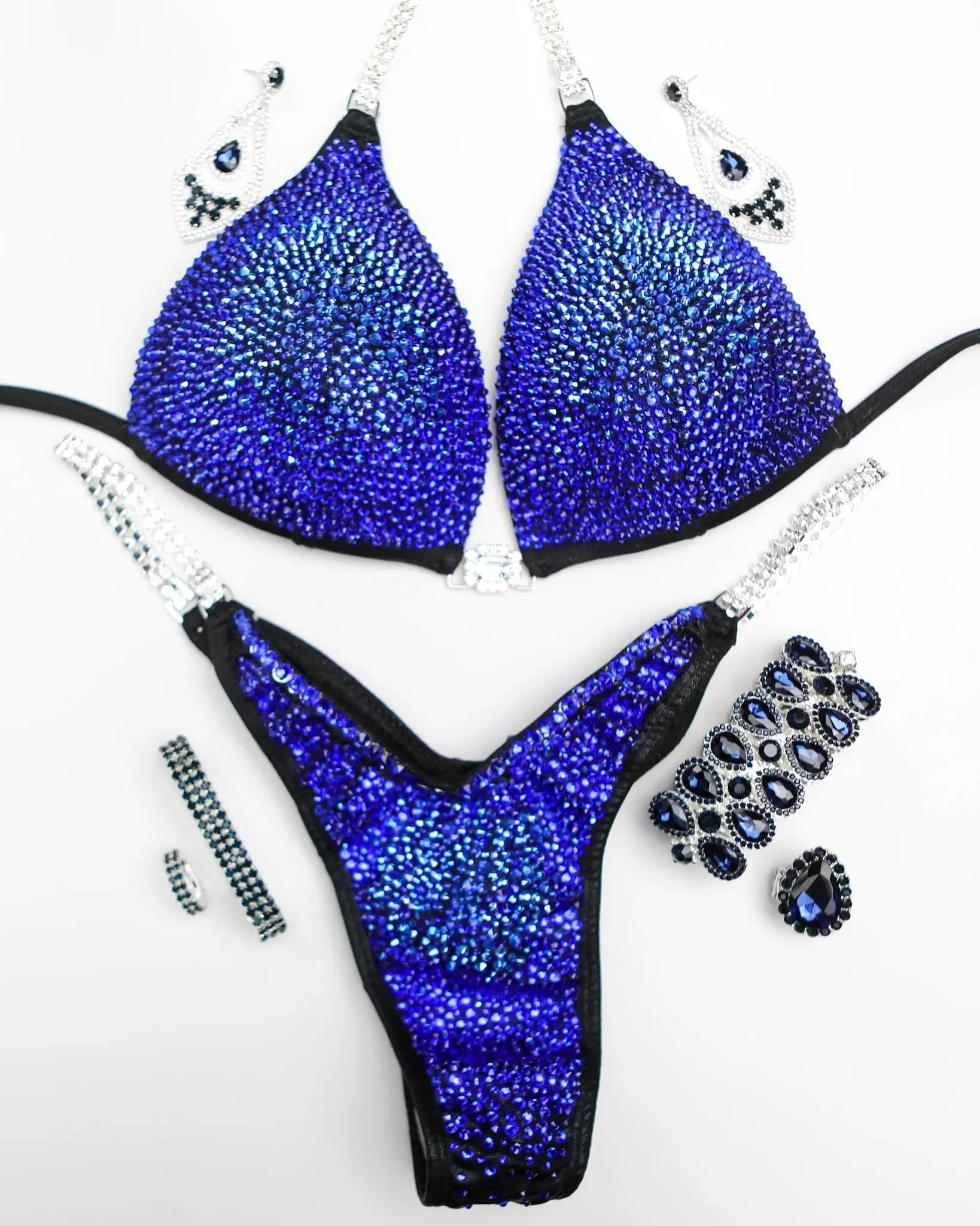 Deep Sapphire Gemstone Competition Jewelry Set