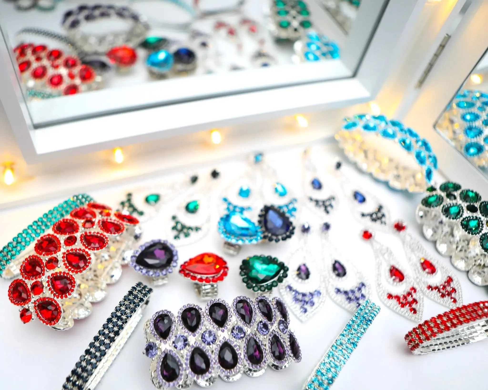 Deep Sapphire Gemstone Competition Jewelry Set