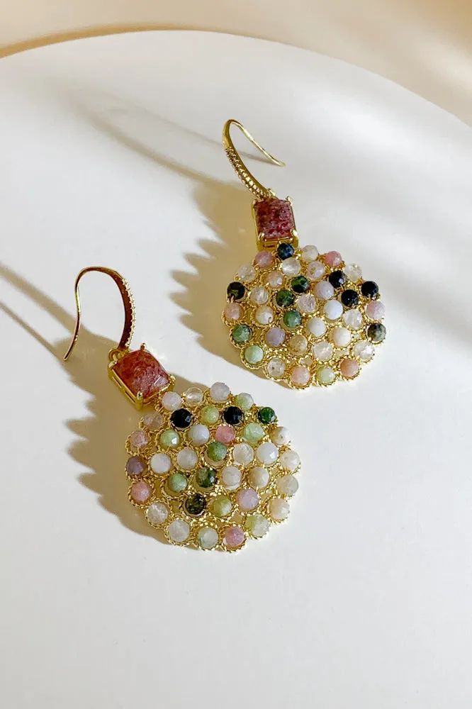 Deja Gemstone Drop Earrings