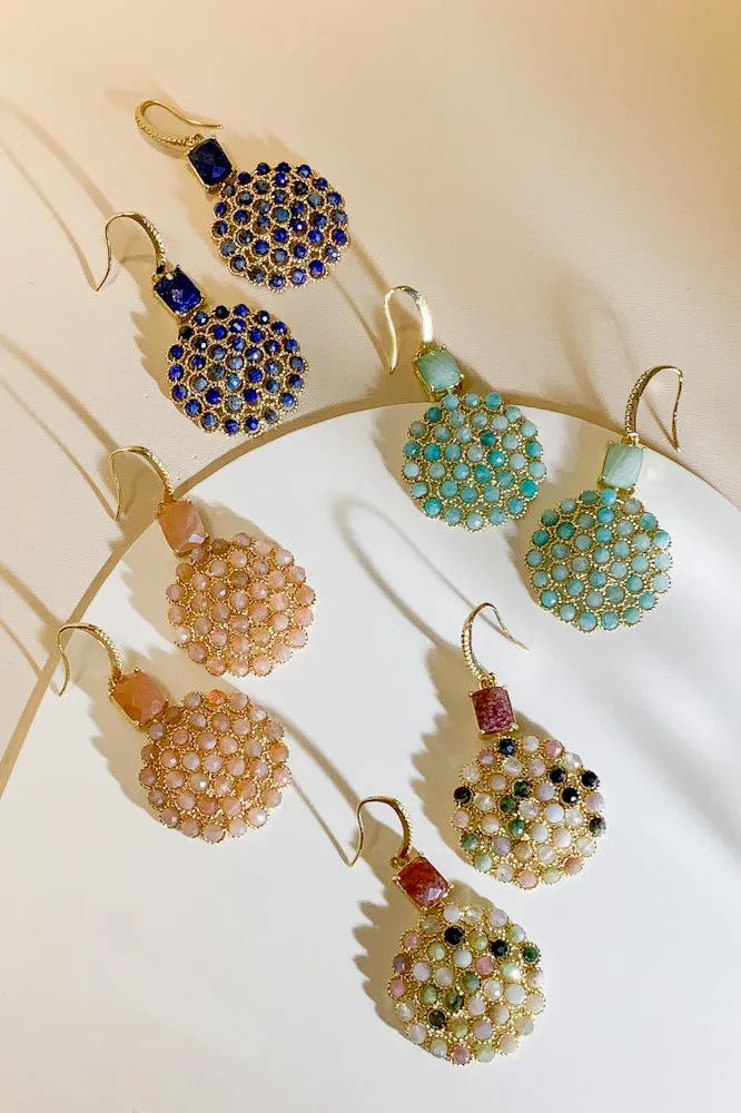 Deja Gemstone Drop Earrings