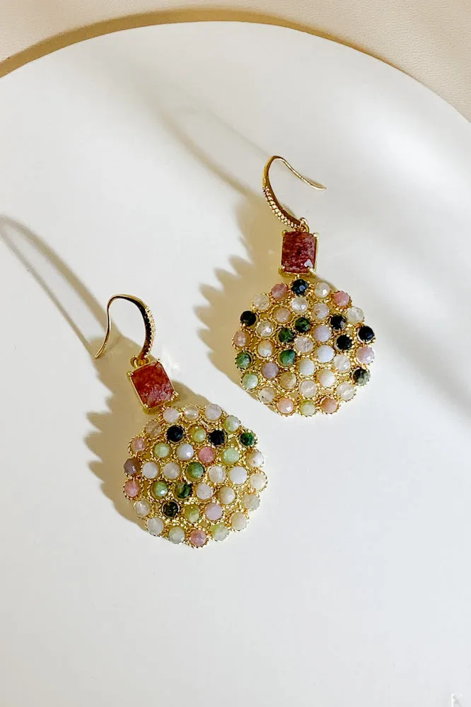 Deja Gemstone Drop Earrings