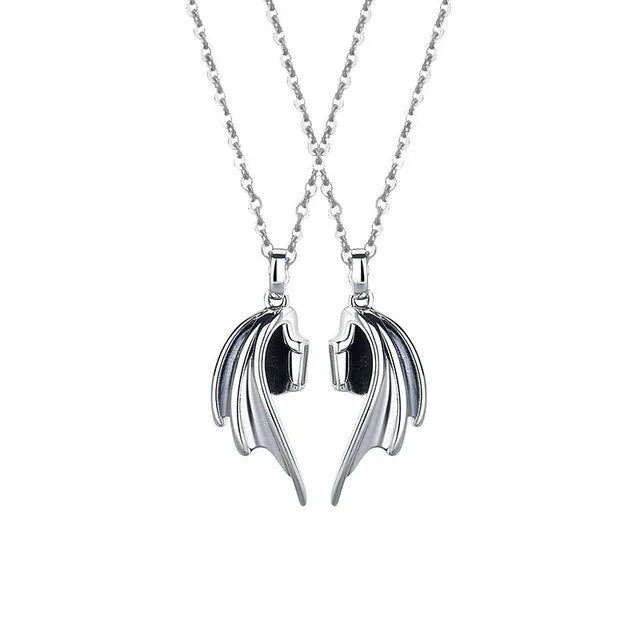 Devil And Angel Wings Pendant Magnetic Necklaces
