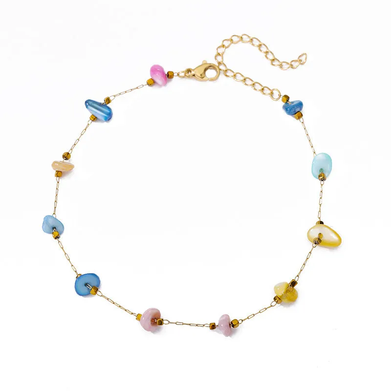 Devil's Eye Anklet Personality Combination Color Eyes Irregular Pearl