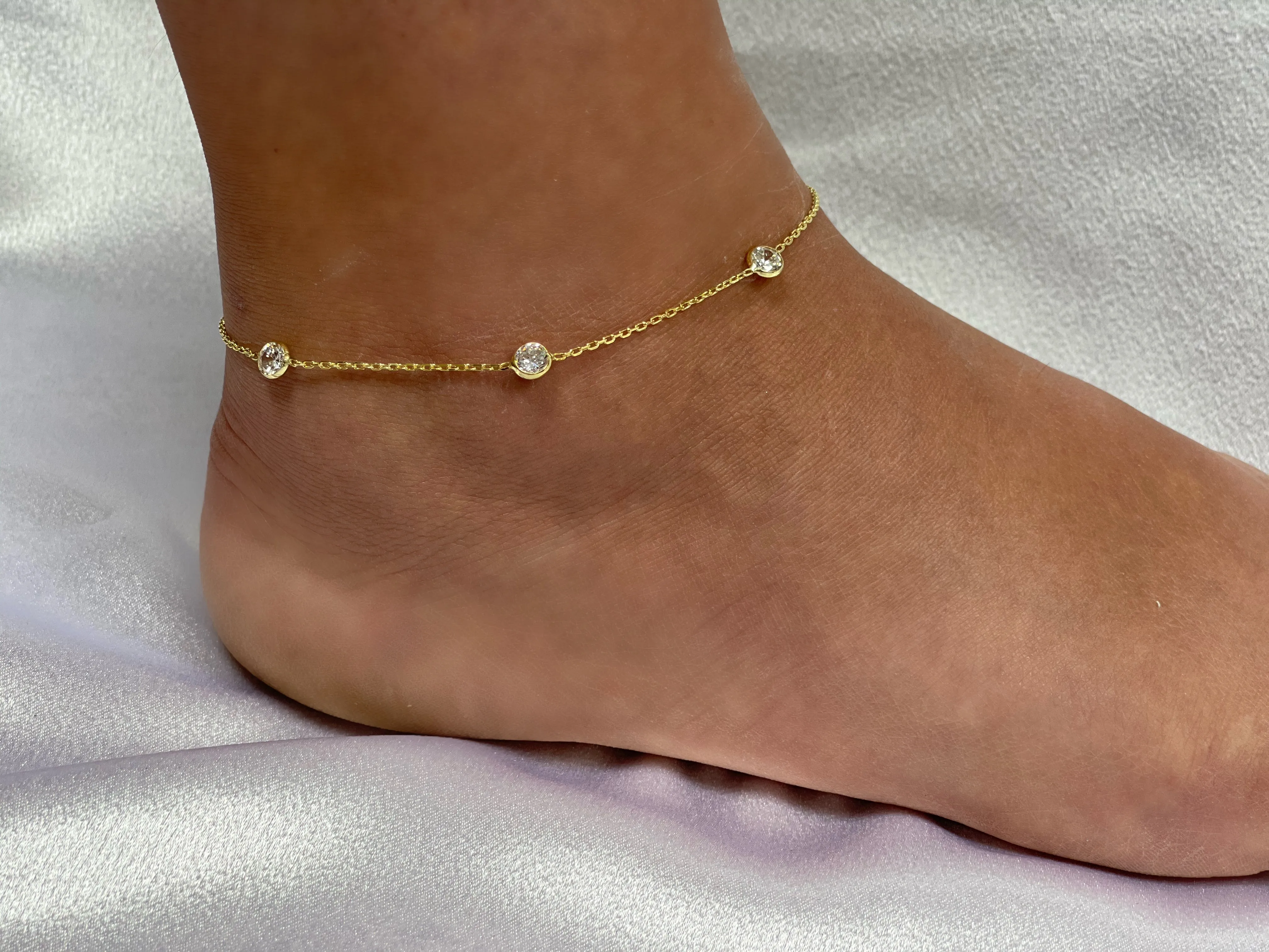 Diamond By The Yard Anklet