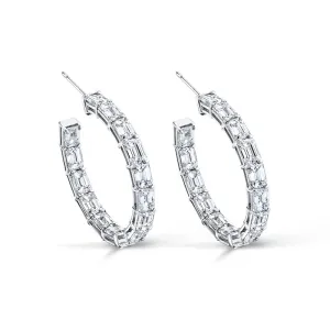 Diamond Hoop Earrings