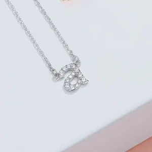 Diamond Lowercase Initial Necklace
