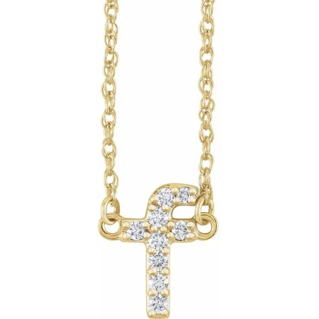 Diamond Lowercase Initial Necklace