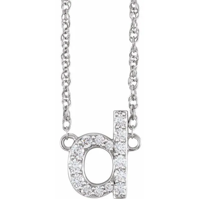 Diamond Lowercase Initial Necklace