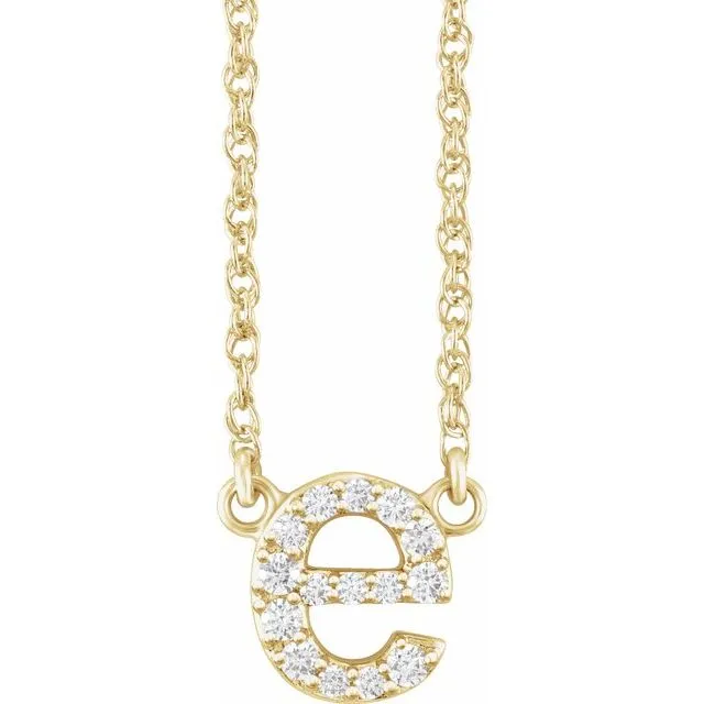 Diamond Lowercase Initial Necklace