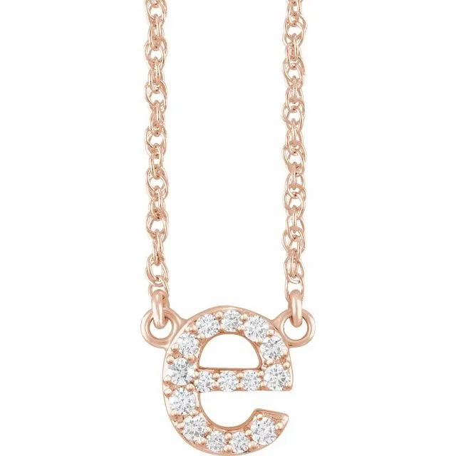 Diamond Lowercase Initial Necklace