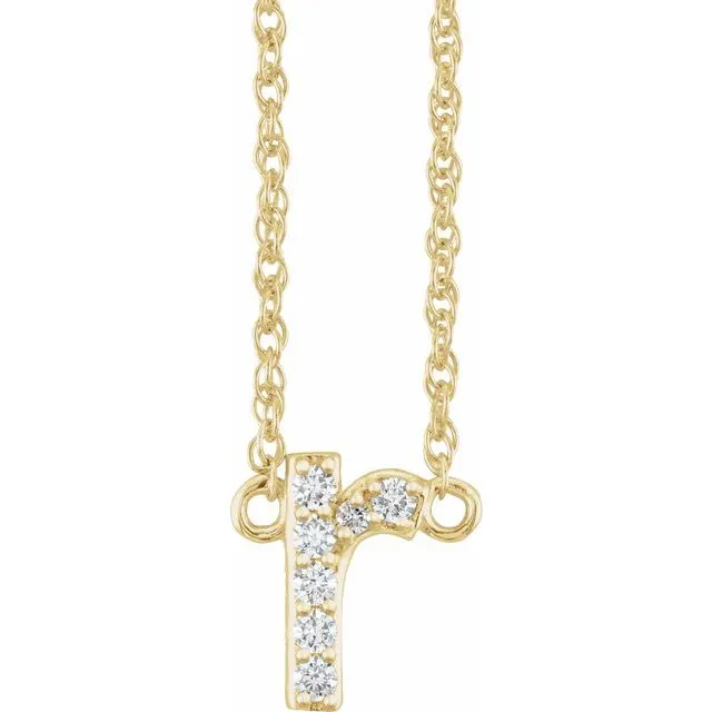 Diamond Lowercase Initial Necklace