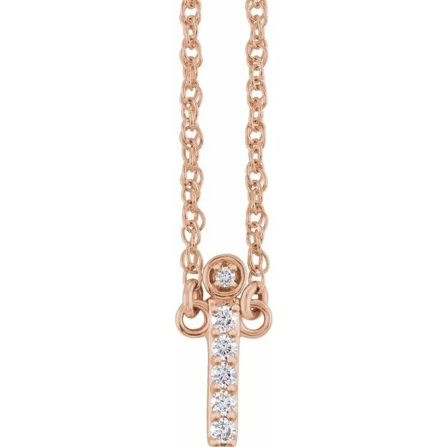 Diamond Lowercase Initial Necklace