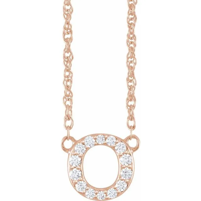 Diamond Lowercase Initial Necklace